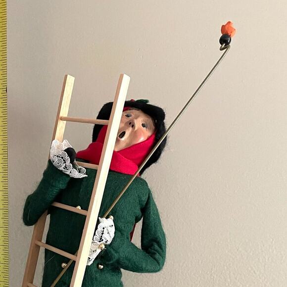 VTG Byers' Choice 1993 Lamplighter Caroler Christmas, Man, Ladder, Flame, Light - Picture 8 of 8